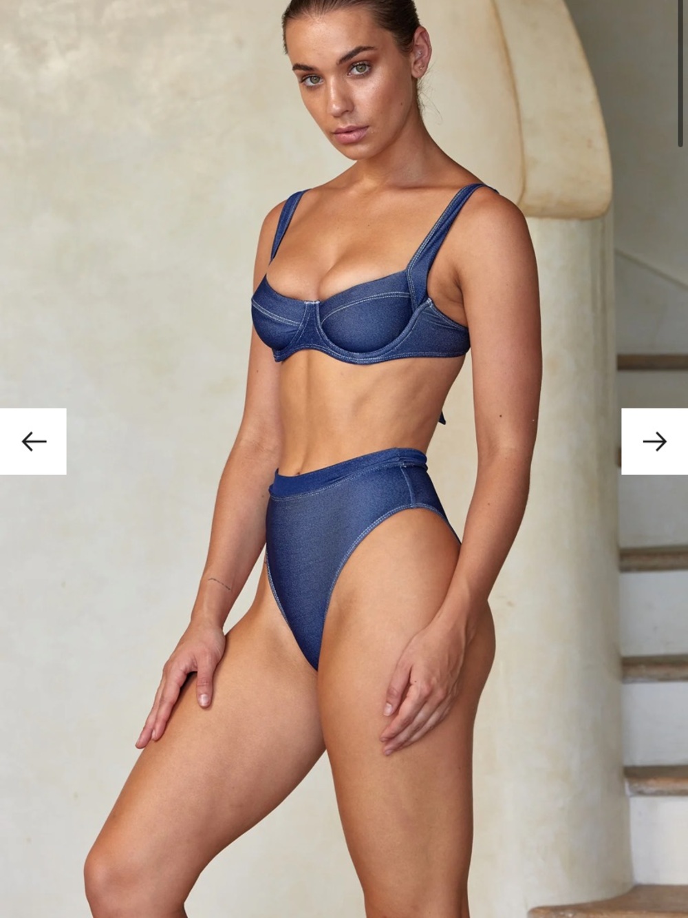 Monday Swimwear Blue Denim Riviera Bikini Bottom